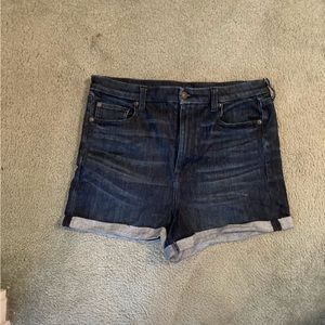 High waisted denim shorts